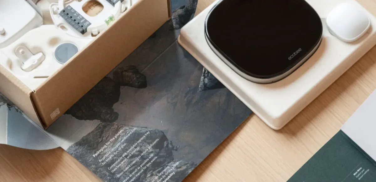 Thermostat intelligent Premium d’ecobee en gros plan