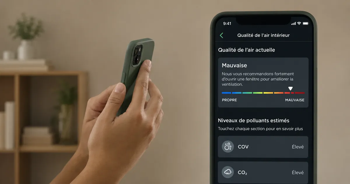 Thermostat ecobee installé au mur