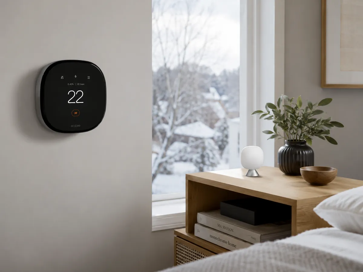 Boîte du thermostat intelligent Premium d’ecobee avec SmartSensor inclus