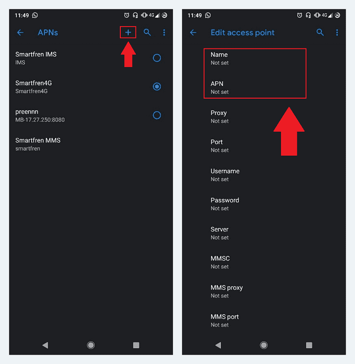 Membuat APN Telkomsel baru