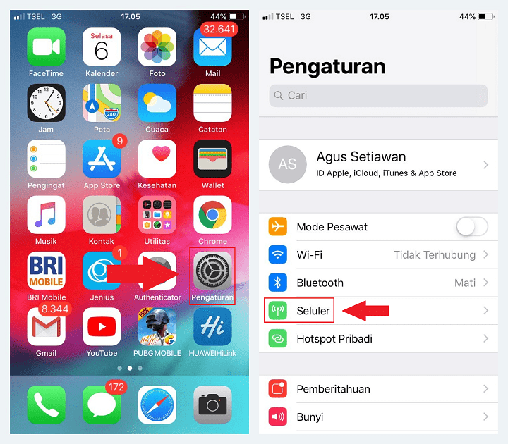 Setting APN Telkomsel di iPhone