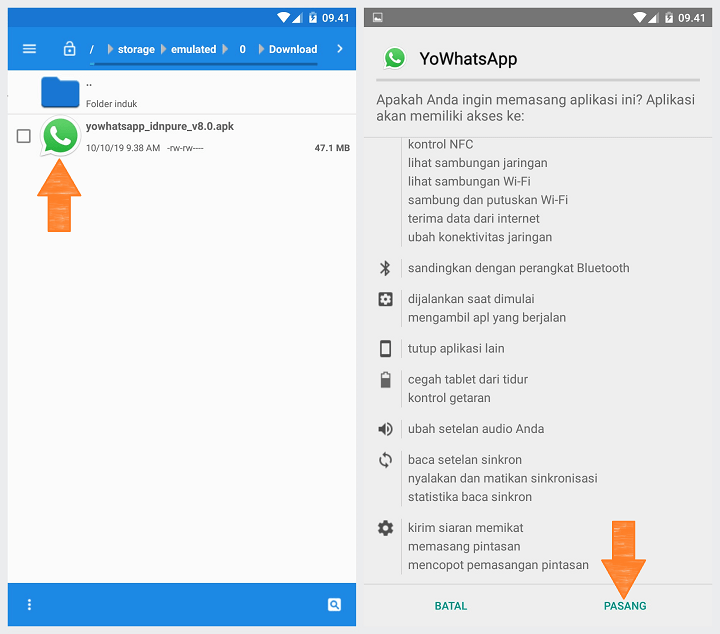 Install Aplikasi YoWa