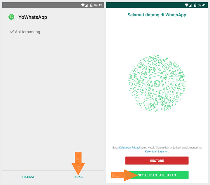 Login WhatsApp dengan Nomor