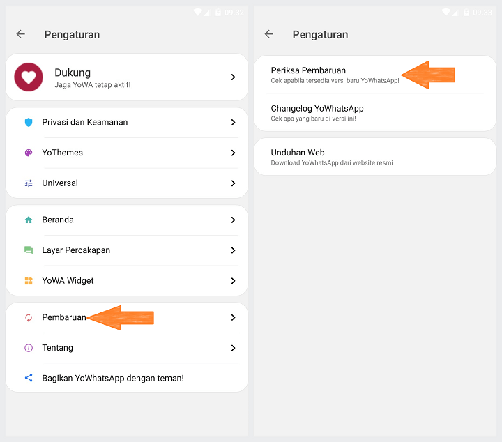 Update YoWhatsApp versi terbaru
